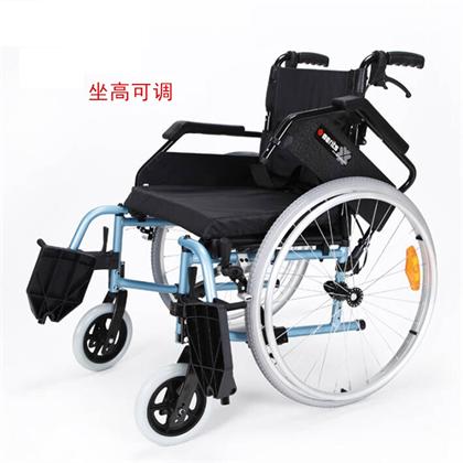 美利驰merits加宽加大轮椅车L125加重加厚加宽加大型肥胖人轮椅