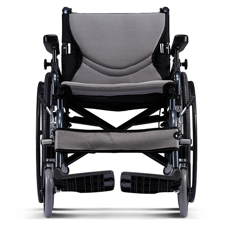 康扬轮椅轻便折叠老人残疾人代步加宽加大铝合金轮椅车KM-8520 【KM8520】坐宽47cm+载重130kg